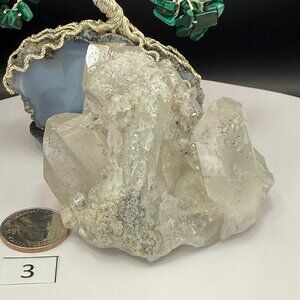 Clear Quartz Cluster 339g - Sparkly Druzy Crystal Specimen Natural Brazil Raw 3